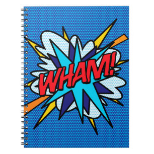Caderno Espiral WHAM Diversão Retro Quadrinhos Arte Pop