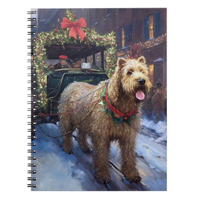 Caderno Espiral Wheaten Terrier Christmas Fesason (Frente)