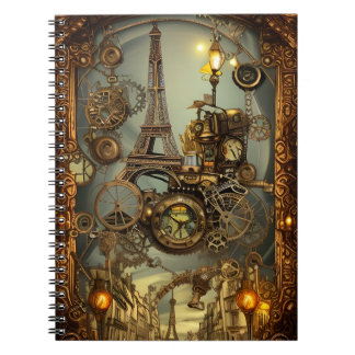 Caderno Espiral Whimsic Detailed Steampunk Fantasy notebook