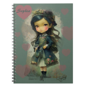 Caderno Espiral Whimsic Kawaii Fairy Tale Girl