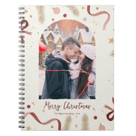 Caderno Espiral Whimsical Christmas Notebook – Minimal Holiday Des