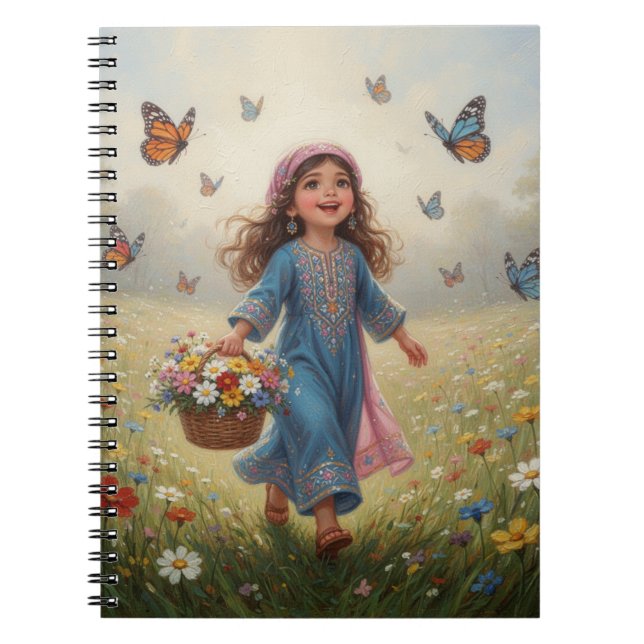 Caderno Espiral Whimsical Girl Notebook (Frente)
