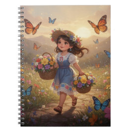 Caderno Espiral Whimsical Girl Notebook