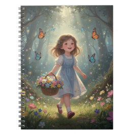 Caderno Espiral Whimsical Girl Notebook