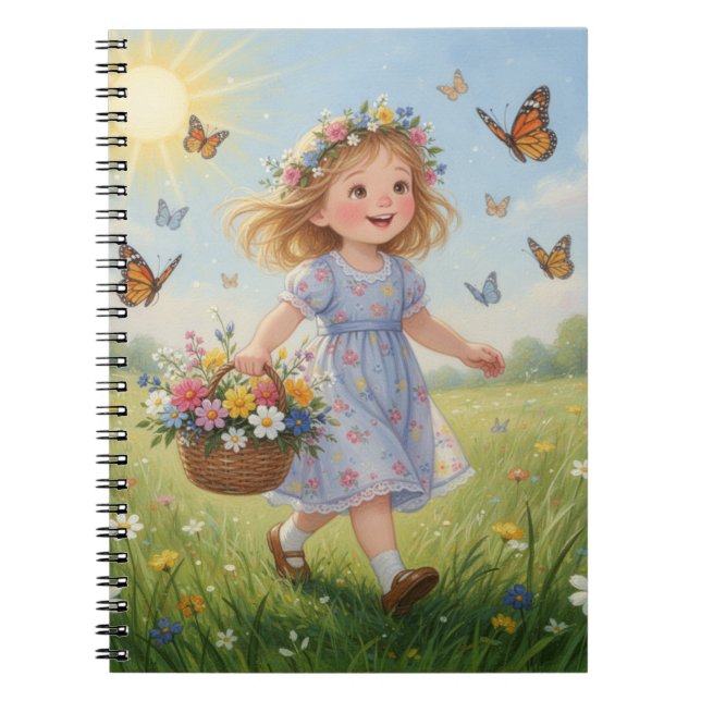 Caderno Espiral Whimsical Girl Notebook (Frente)