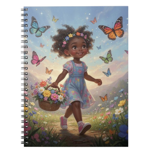 Caderno Espiral Whimsical Girl Notebook (Frente)