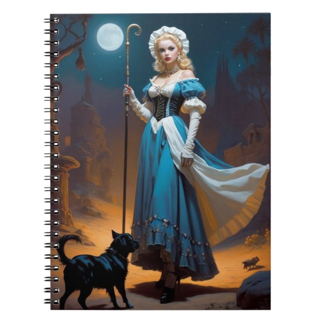 Caderno Espiral Whimsical Gothic Fantasy Princess (Frente)