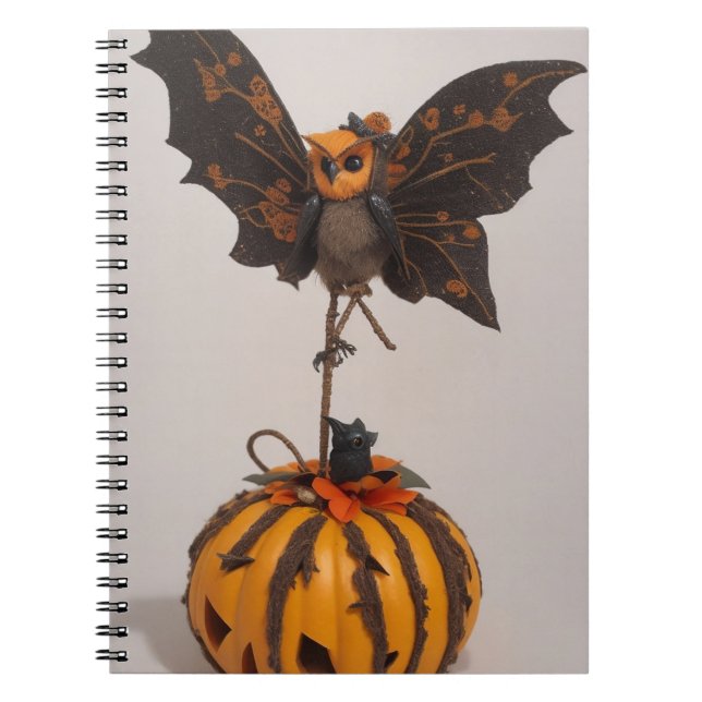 Caderno Espiral Whimsical Halloween Delights Notebook De Leite (Frente)