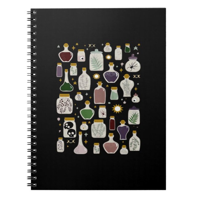 Caderno Espiral Whimsigoth Apothecary Para Luzes (Frente)