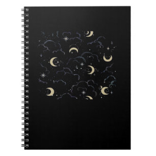 Caderno Espiral Whimsigoth Clouds Sun Moon Witchy