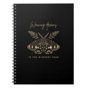 Caderno Espiral Whimsigoth Cottagecore Goblincore Mystical Moth Go