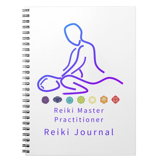 Caderno Espiral White de Outline do Mestre Reiki (Frente)