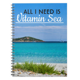 Caderno Espiral White sand beach with turquoise water vitamin sea