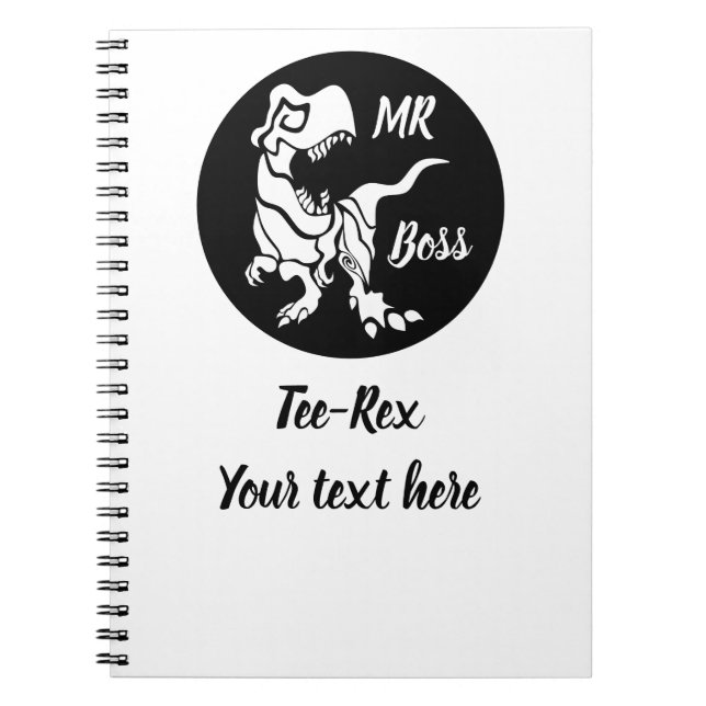 Caderno Espiral White Trex, o Chefe Dino (Frente)