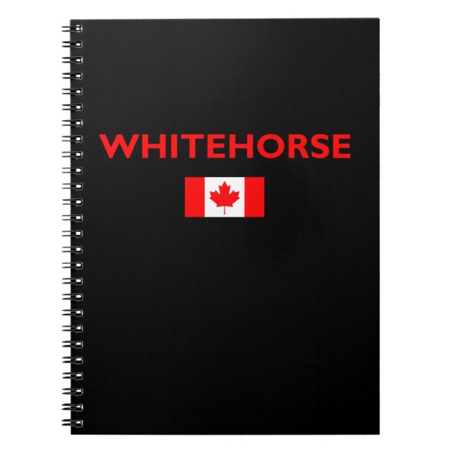 Caderno Espiral Whitecavalo canadense Flag Dark Color (Frente)