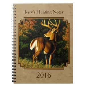 Caderno Espiral Whitetail Buck Deer Hunting Tan