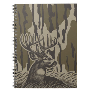 Caderno Espiral Whitetail Deer Bottomland Camo Deer Hunting Camo