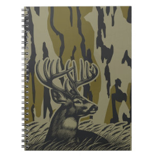 Caderno Espiral Whitetail Deer Bottomland Camo Deer Hunting Camo