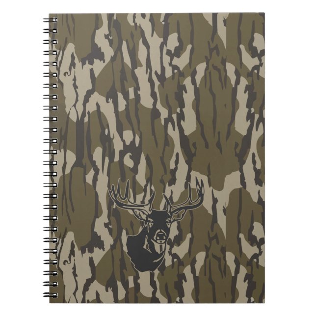 Caderno Espiral Whitetail Deer Bottomland Camo Hunting Camo (Frente)