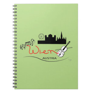 Caderno Espiral Wien, Áustria - Österreich