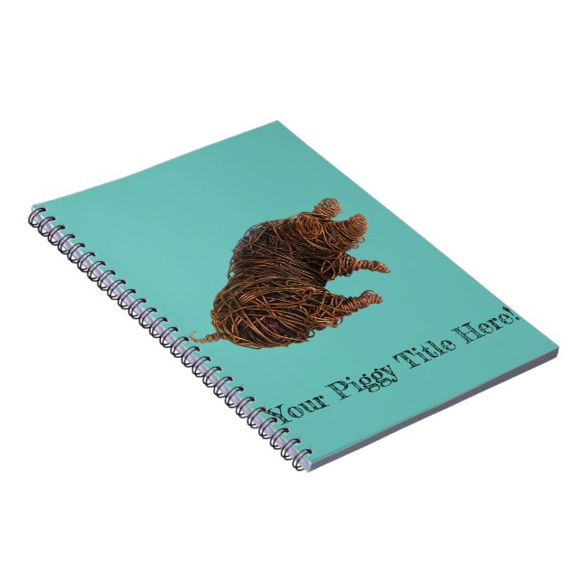 Caderno Espiral Wilbur, um porco discernido. (Lado Direito)