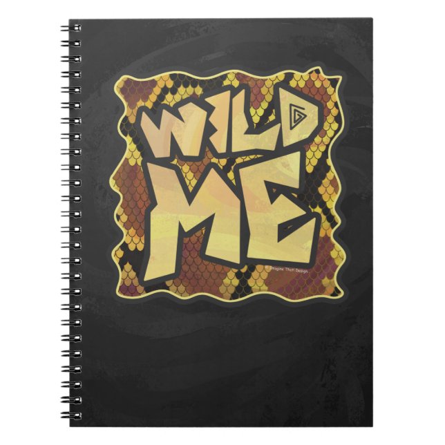 Caderno Espiral Wild Me Cobra Brown e Dourado Impressão (Frente)