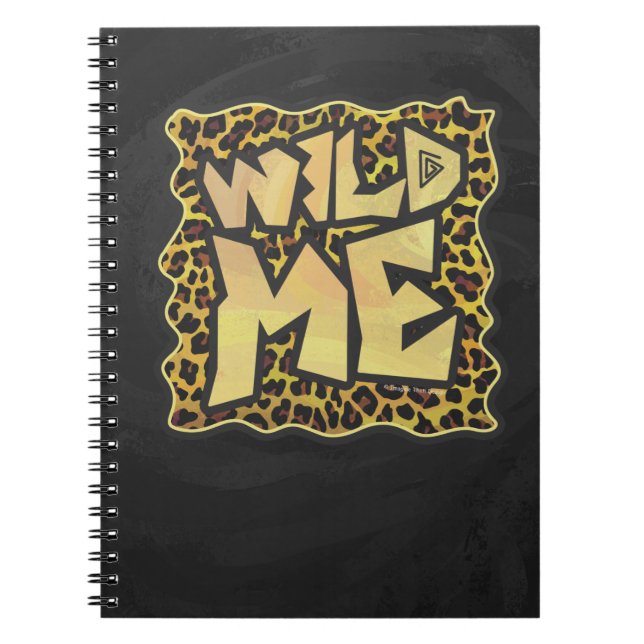 Caderno Espiral Wild Me Leopard Brown e Yellow Impressão (Frente)