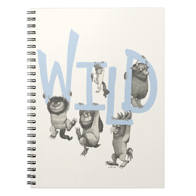Caderno Espiral WILD | Wild Things e Max - Azul (Frente)
