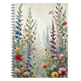 Caderno Espiral Wildflower Meadow – Delicate Botanical Floral