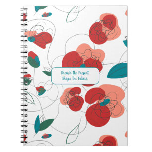 Caderno Espiral Wildflower Wonderland   Fluxos estilizados