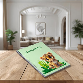 Caderno Espiral Wildlife Themed Notebook with Name