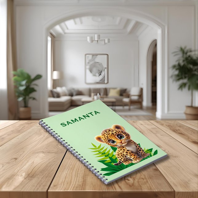 Caderno Espiral Wildlife Themed Notebook with Name (Criador carregado)