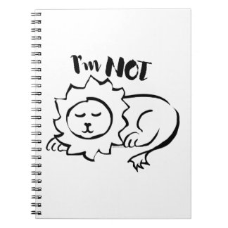 Caderno Espiral Wildly Punny — I’m Not Lion Minimalist Lion Art