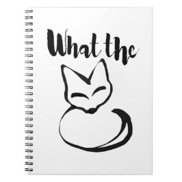 Caderno Espiral Wildly Punny — O que a Raposa? Arte de Pun Minimal