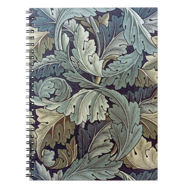 Caderno Espiral William Morris Acanthus Wallpaper Folhas (Frente)