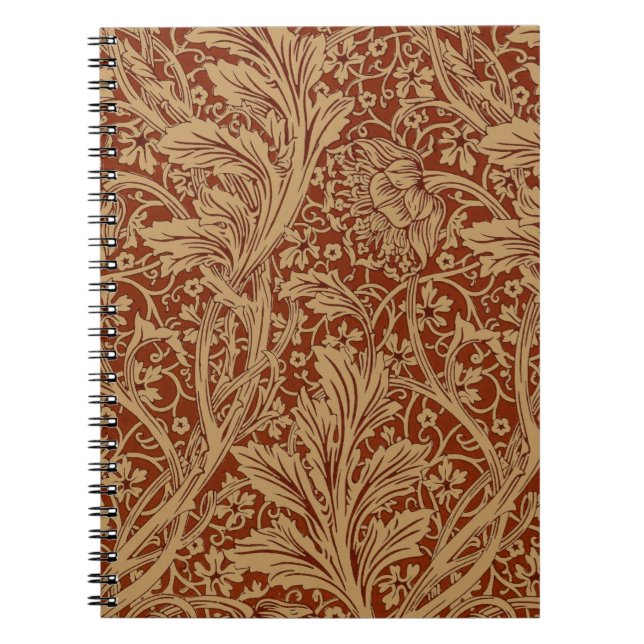 Caderno Espiral William Morris Arcadia Floral Garden Flower (Frente)