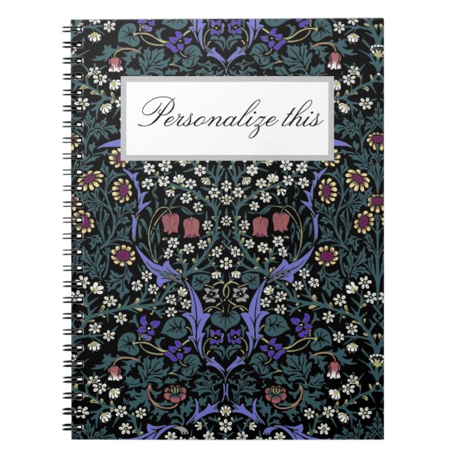 Caderno Espiral William Morris Blackthorn Vitoriano Personalizado (Frente)