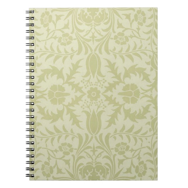 Caderno Espiral William Morris Borage Wedding Soft Green (Frente)