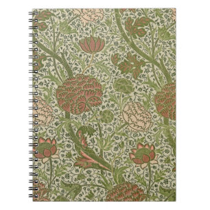 Caderno Espiral William Morris Cray Sage Flower Floral Botânica