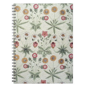 Caderno Espiral William Morris Daisy Floral Wallpaper Padrão