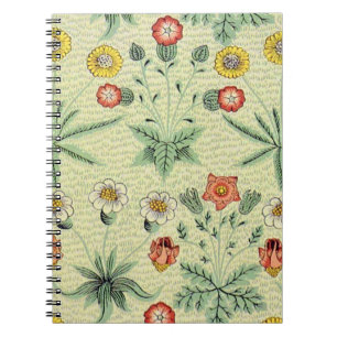 Caderno Espiral William Morris Daisy Floral Wallpaper Padrão