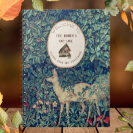 Caderno Espiral William Morris Deer & Cabin Guest Welcome