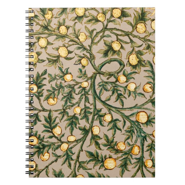 Caderno Espiral William Morris Floral Fruta Garden Flower Classic (Frente)