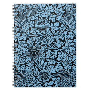 Caderno Espiral William Morris Floral Pattern Bird Anenome