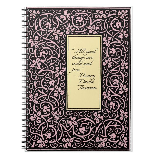 Caderno Espiral William Morris Grapevine Vine Leaf Patterno (Frente)