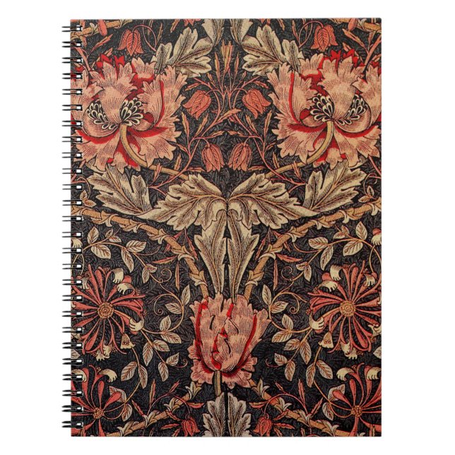 Caderno Espiral William Morris Honeysuckle Pattern (Frente)