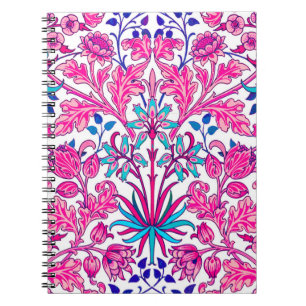 Caderno Espiral William Morris Hyacinth Impressão, Fuchsia Rosa