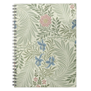 Caderno Espiral William Morris Larkspur Floral Wallpaper