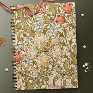 Caderno Espiral William Morris Lily Art Nouveau