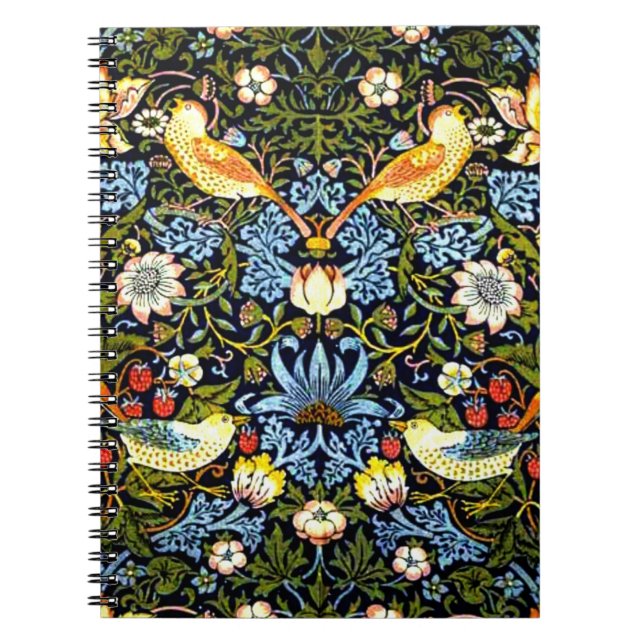 Caderno Espiral William Morris, Morango Thief (Frente)